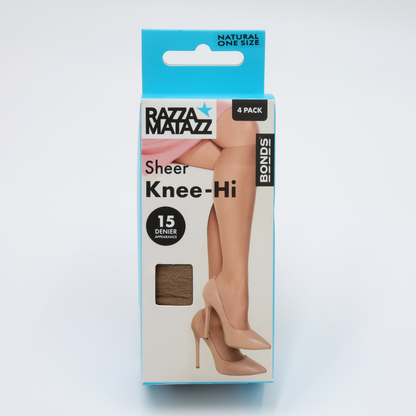 Razzamatazz Sheer Knee-Hi - 4pk