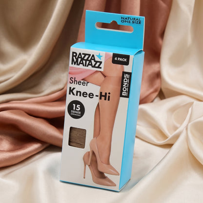 Razzamatazz Sheer Knee-Hi - 4pk
