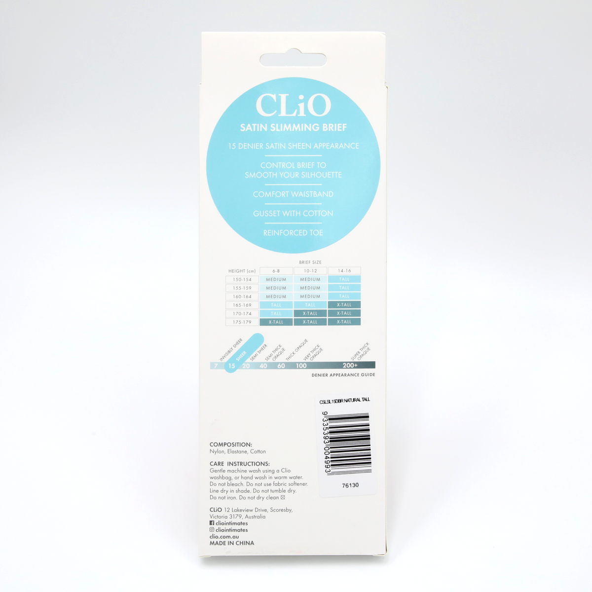 Clio Satin Slimming Pantyhose