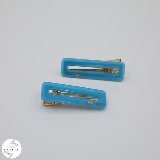 Hair Clip Pair - Cobalt Blue All Things Nice