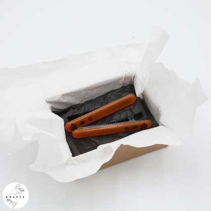 Hair Clip Pair - Vibrant Orange In the Garden