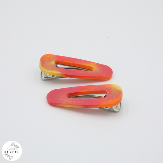 Hair Clip Pair - Sunset Smash