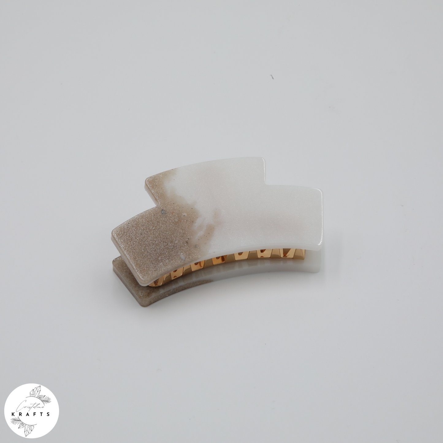 Hair Claw - Sandy White
