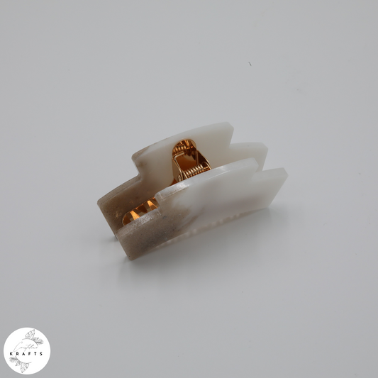 Hair Claw - Sandy White