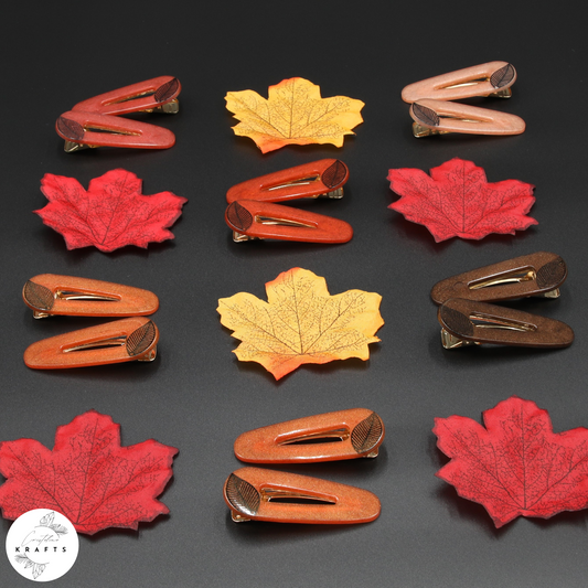 Triangle Pair - Black Classic Leaf - Autumn