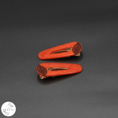 Triangle Pair - Black Classic Leaf - Autumn
