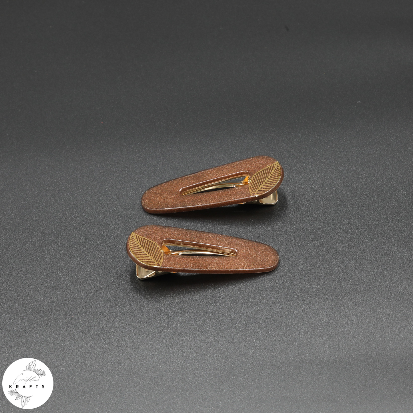 Triangle Pair - Gold Classic Leaf - Autumn