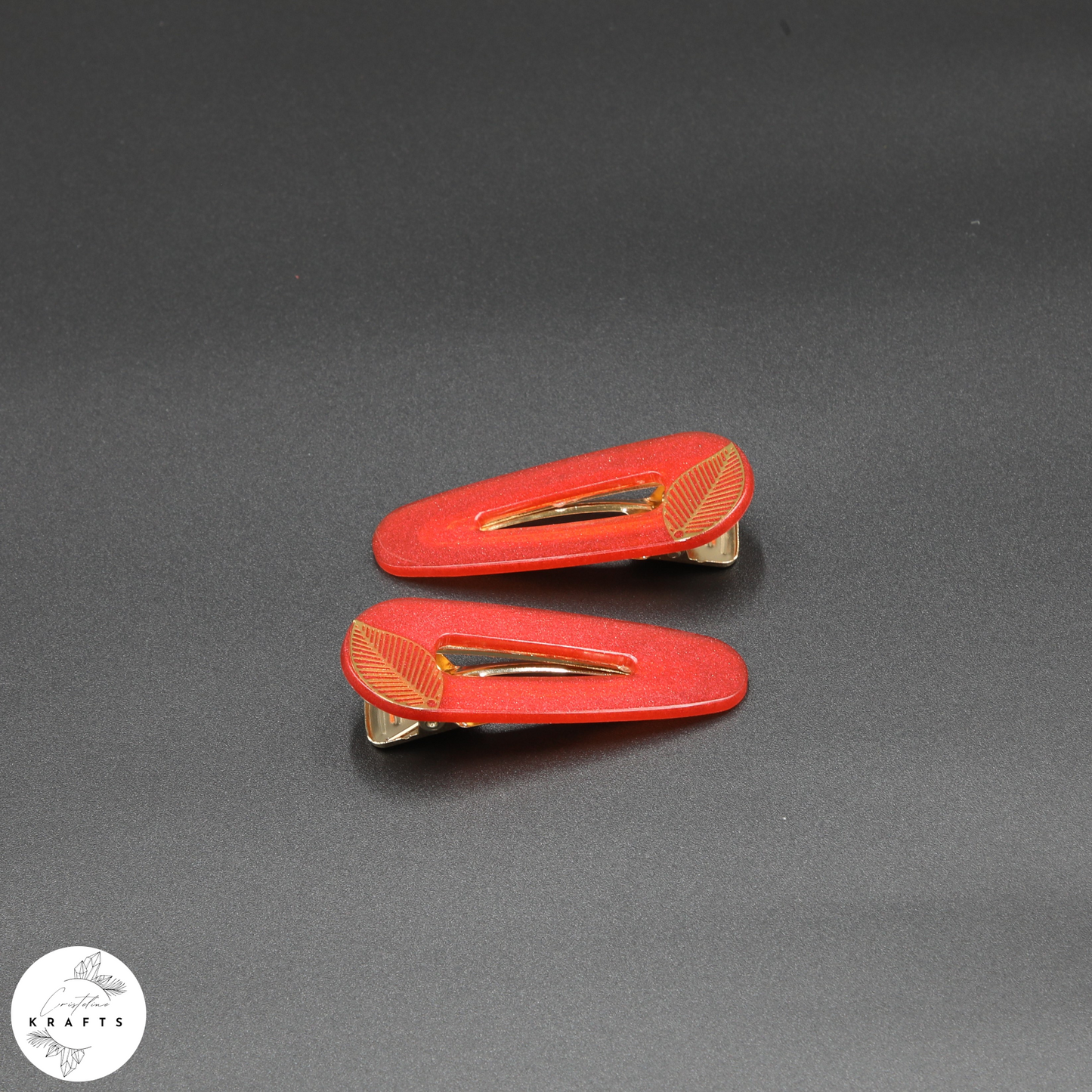 Triangle Pair - Gold Classic Leaf - Autumn