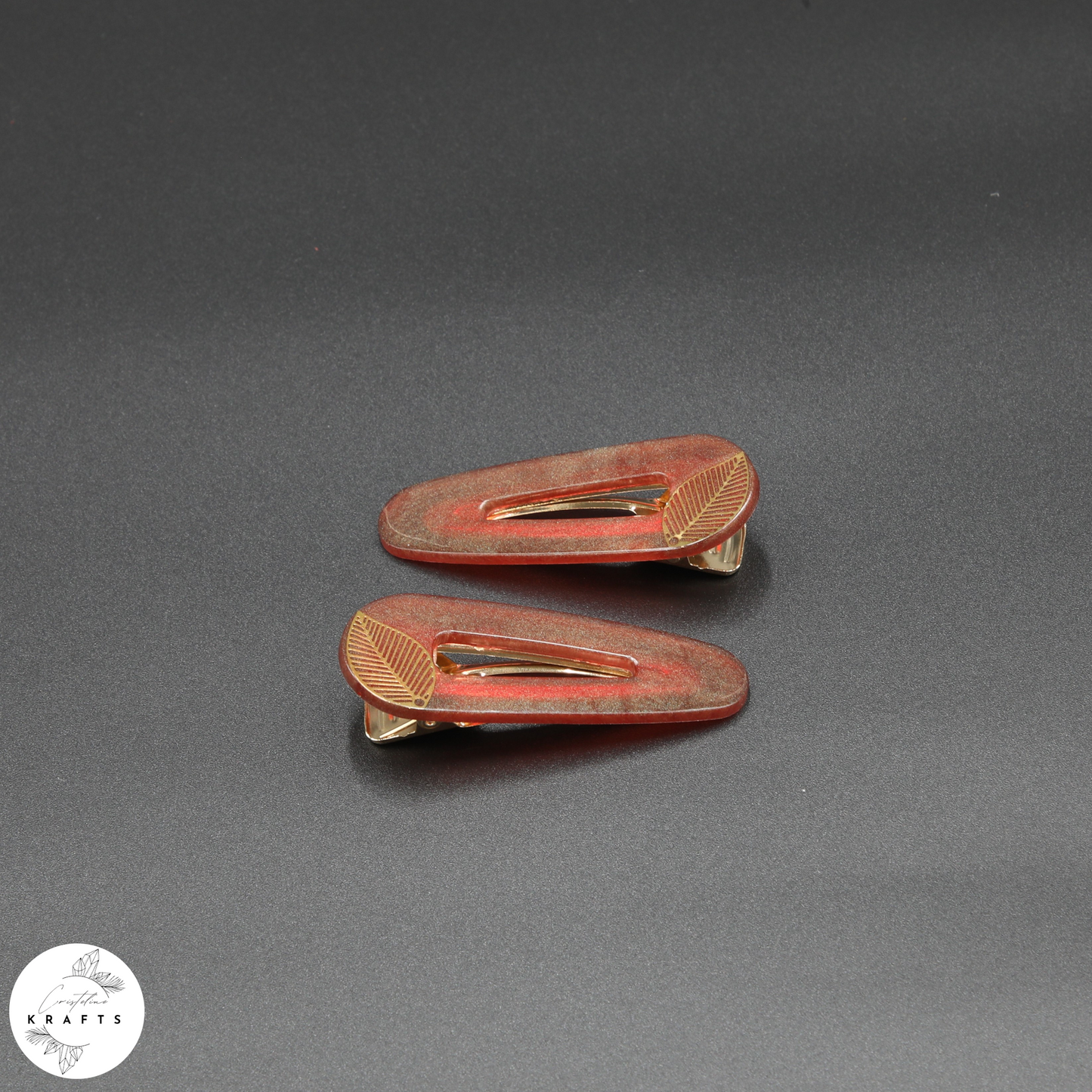 Triangle Pair - Gold Classic Leaf - Autumn
