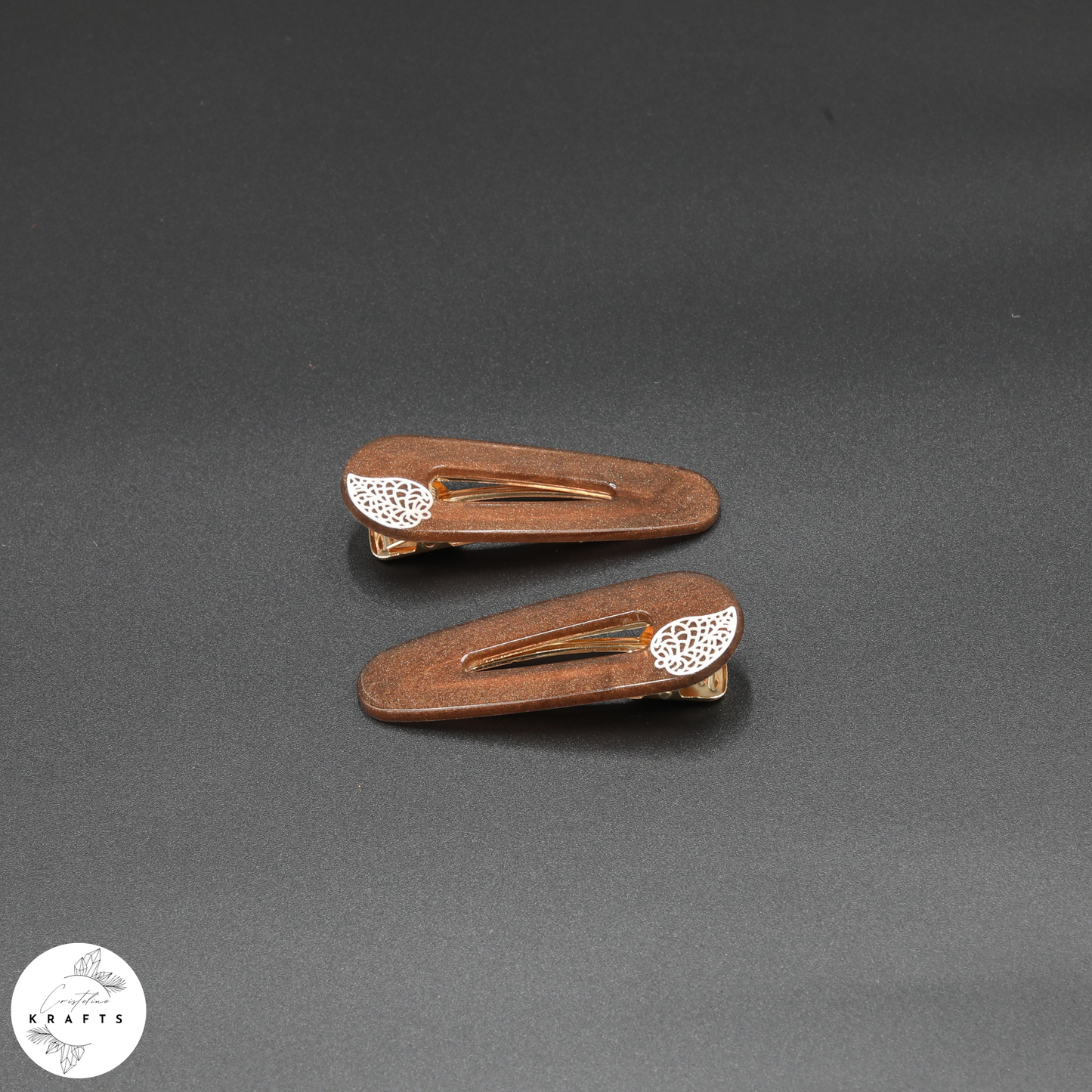 Triangle Pair - White Vintage Leaf - Autumn