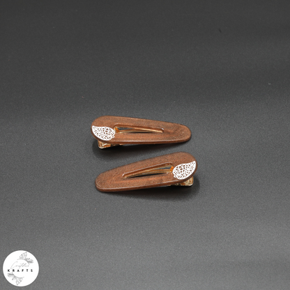 Triangle Pair - White Vintage Leaf - Autumn