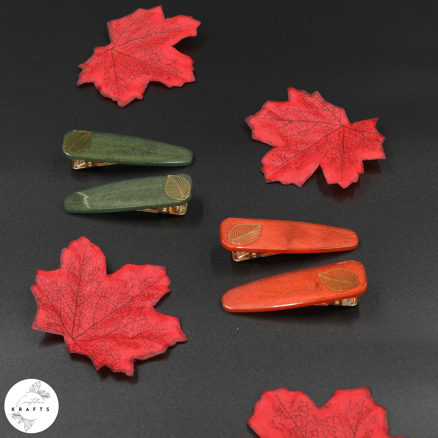 Solid Pair - Gold Classic Leaf - Autumn