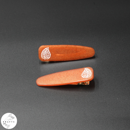 Solid Pair - White Vintage Leaf - Autumn