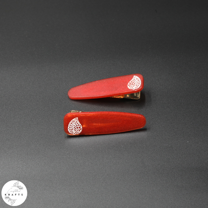Solid Pair - White Vintage Leaf - Autumn
