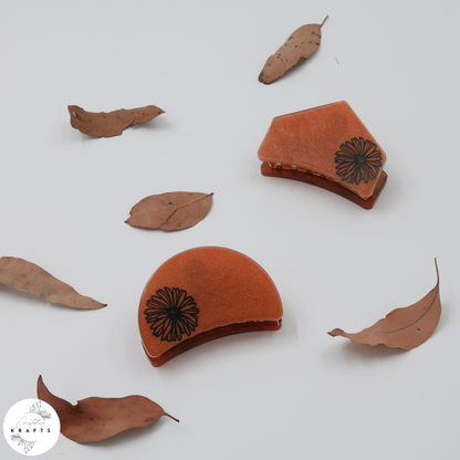 Hair Claw - Bronzed - Black Dandelion