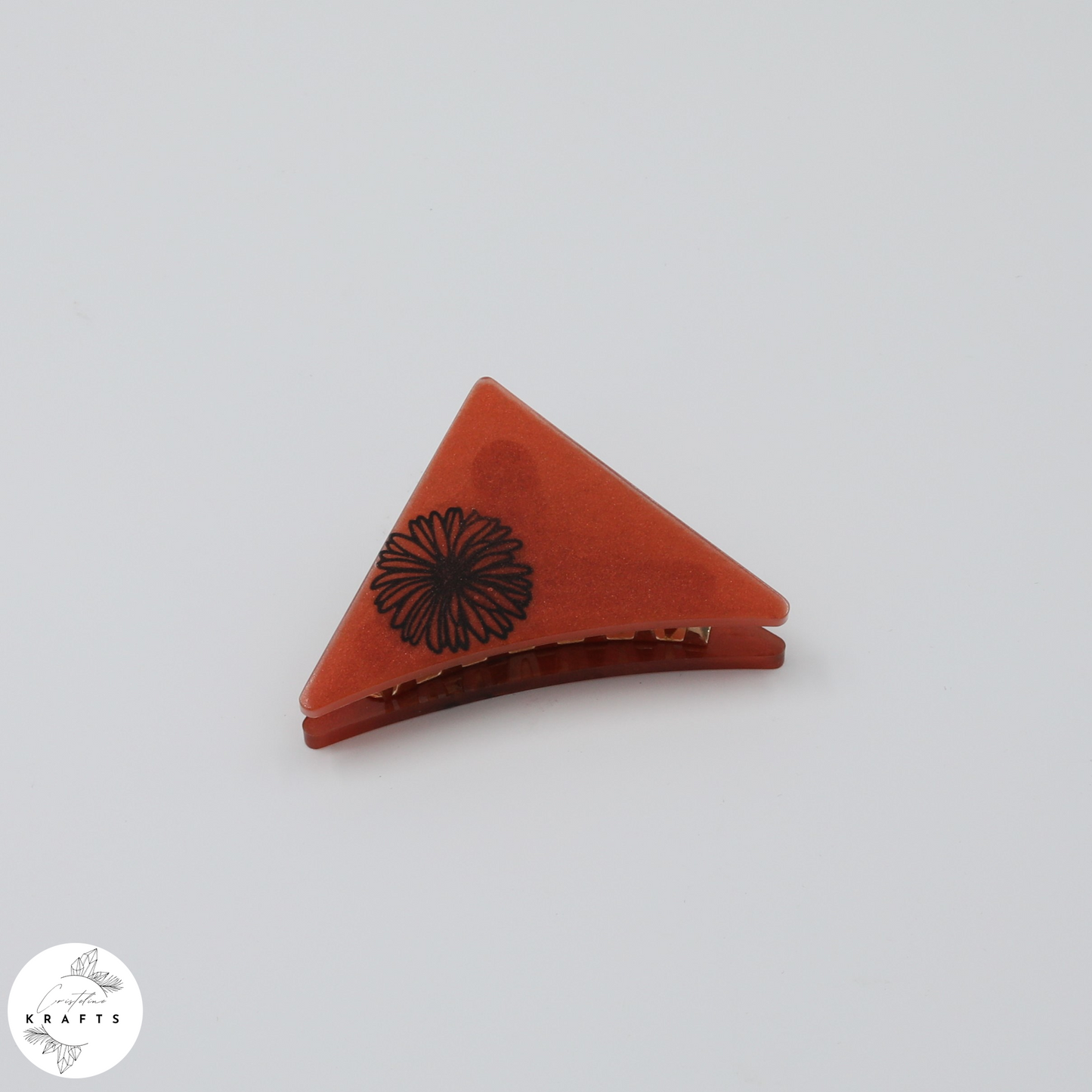Hair Claw - Red Brown - Black Dandelion