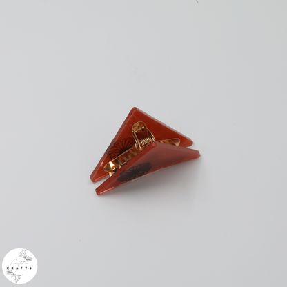 Hair Claw - Red Brown - Black Dandelion