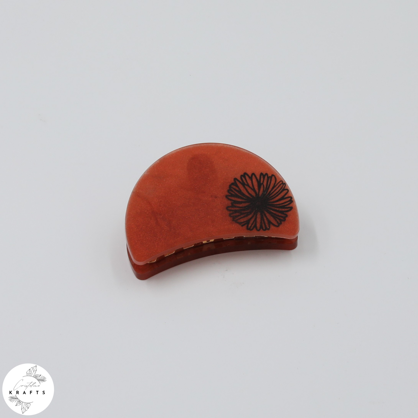 Hair Claw - Red Brown - Black Dandelion
