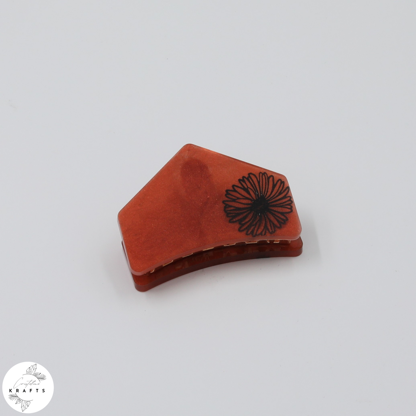 Hair Claw - Red Brown - Black Dandelion