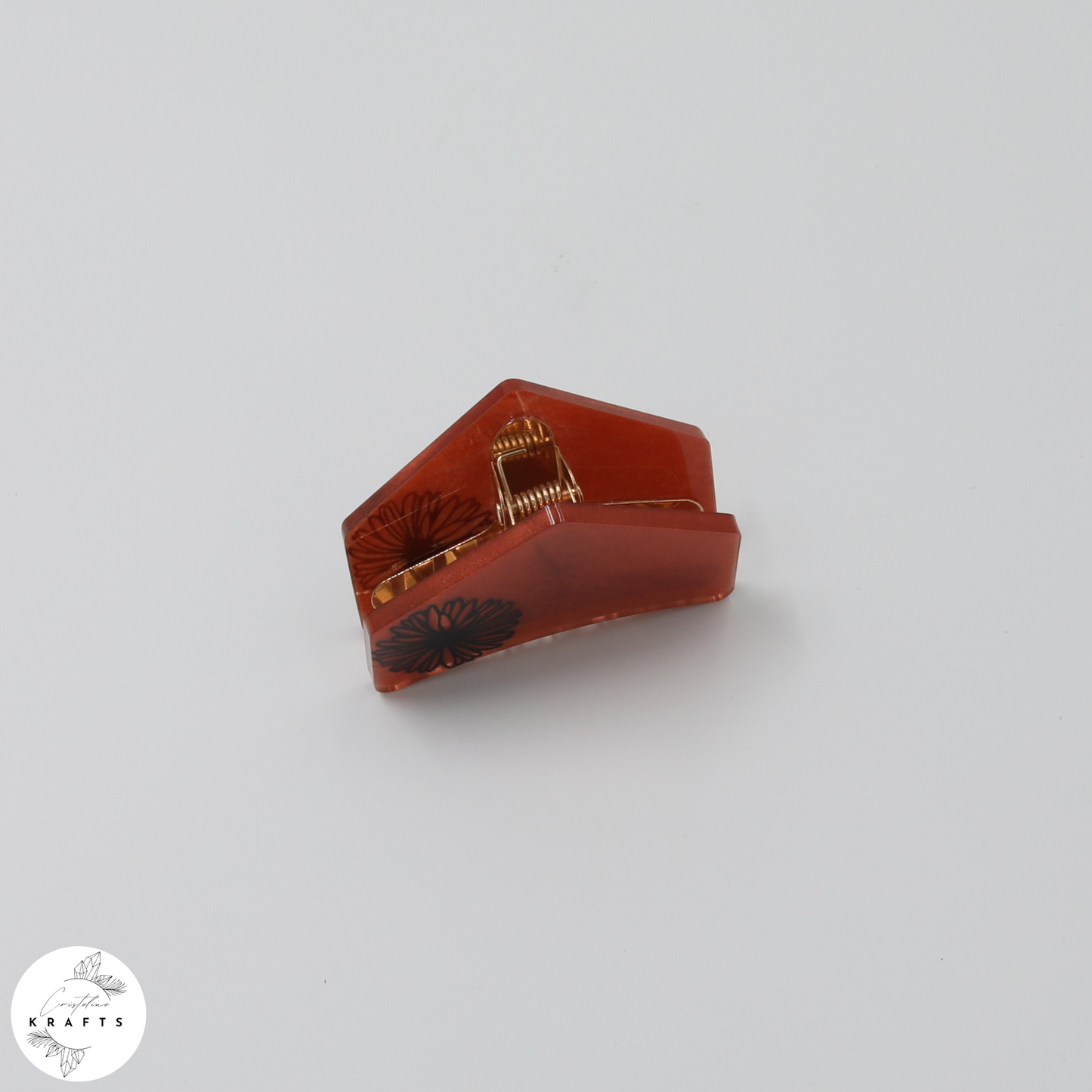 Hair Claw - Red Brown - Black Dandelion