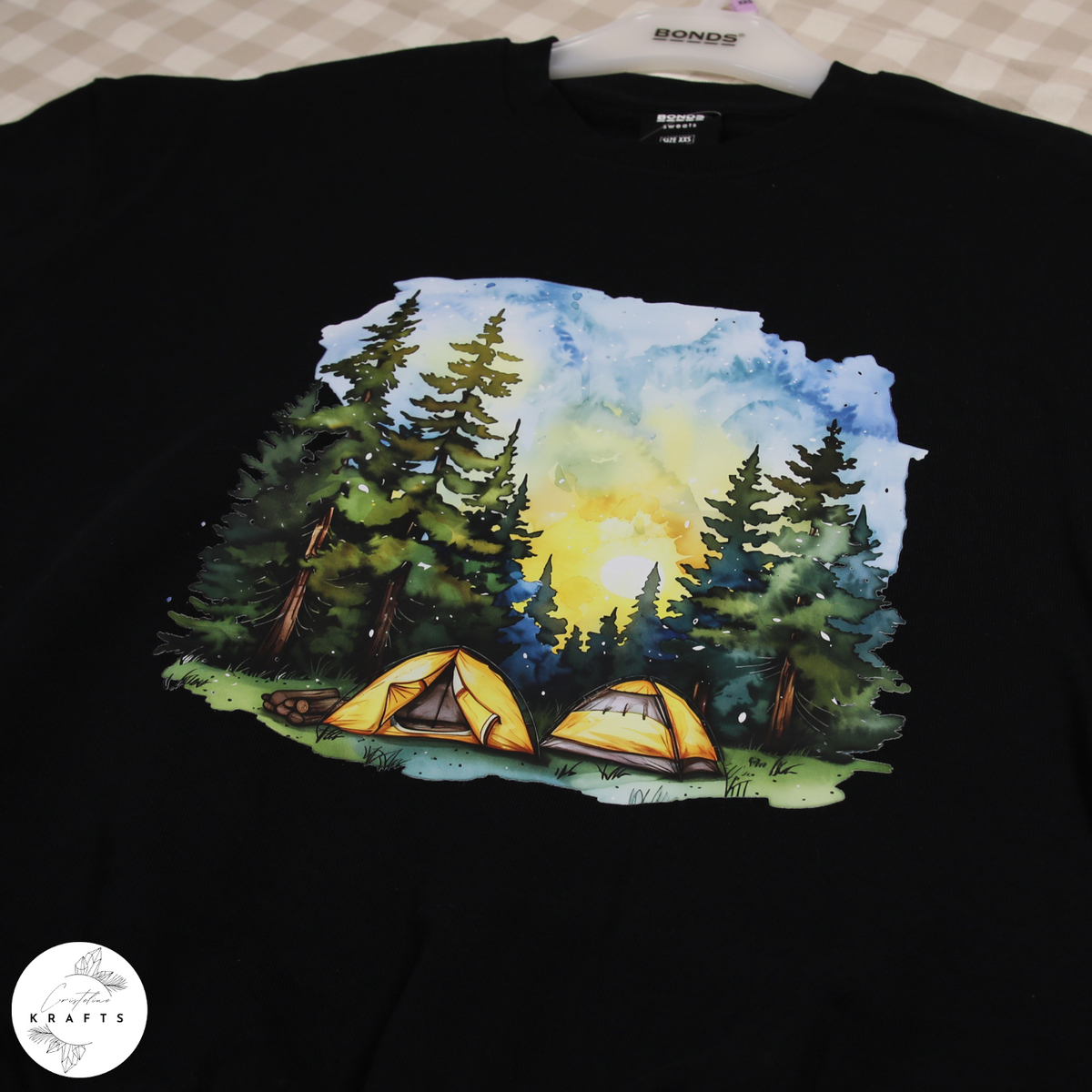 Bonds - Black Jumper - Camping in the Forest