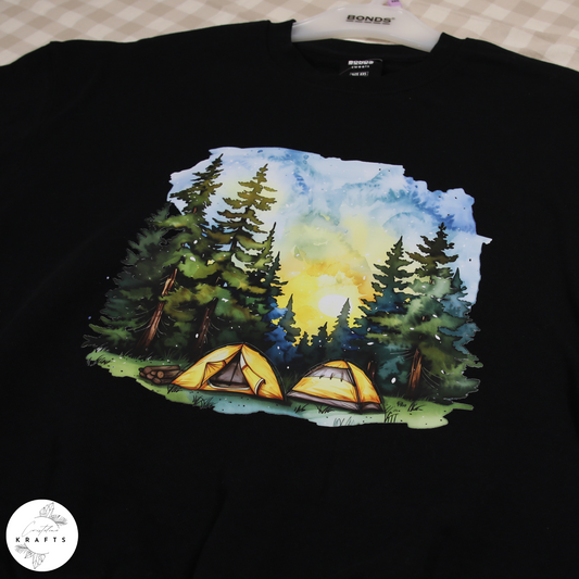 Bonds - Black Jumper - Camping in the Forest