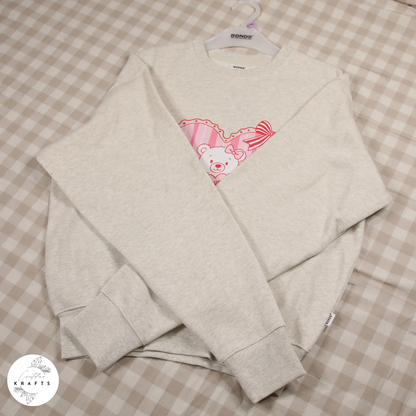 Bonds - Beige Jumper - Teddy Bear Heart