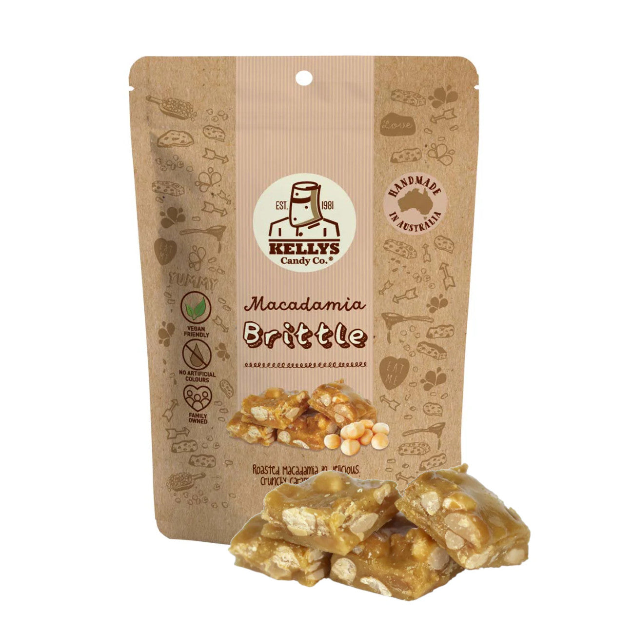 Kellys Candy Co - Macadamia Brittle - 180g